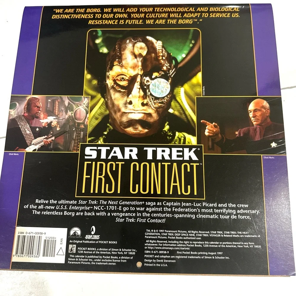 Lot of 5 Vintage Star Trek Original 90s Series Calendars- 90, 92, 93, 94, 98